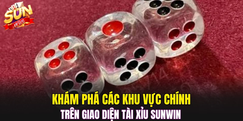 Khám phá các khu vực chính trên giao diện tài xỉu Sunwin 